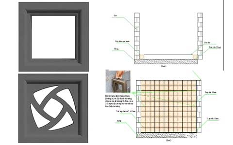 Hướng dẫn thi công Gạch bông gió